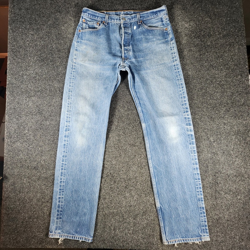 Levis 501XX Jeans Mens 36x38 Blue Vintage Y2K 1999 Straight Leg Button Fly Denim